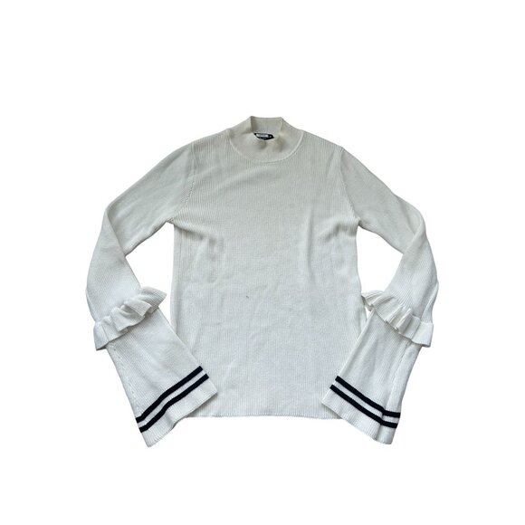 FEW MODA Bell Sleeve Ribbed Sweater Size Small - Picture 3 of 8